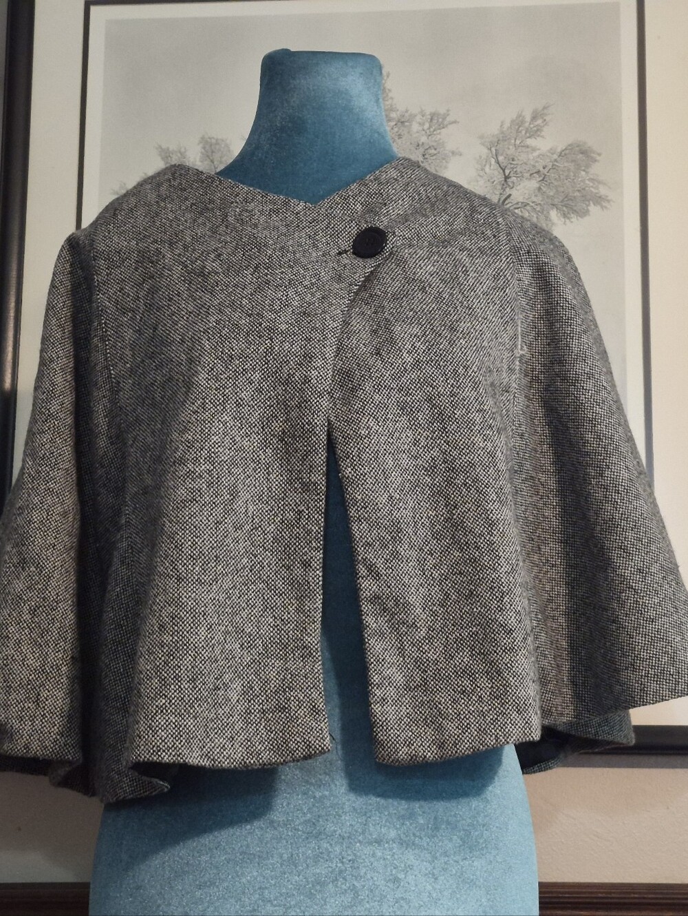 a.n.a A New Approach Tweed Crop Cape Jacket Size L/XL